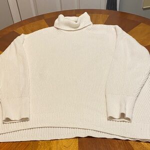 J. Crew ivory Turtleneck Sweater